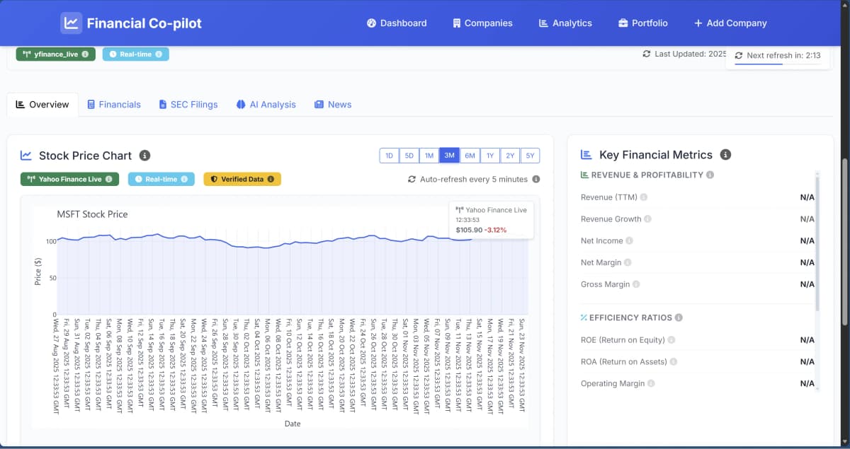 AI Financial Co-Pilot