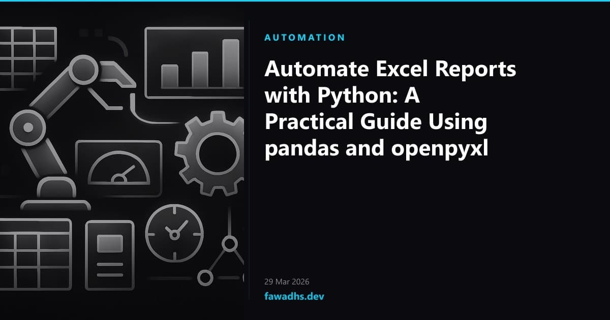 Automate Excel Reports with Python: A Practical Guide Using pandas and openpyxl
