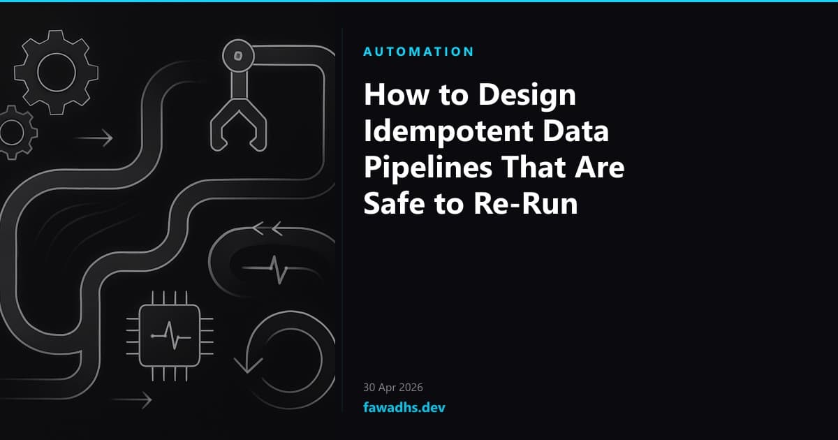 How to Design Idempotent Data Pipelines That Are Safe to Re-Run