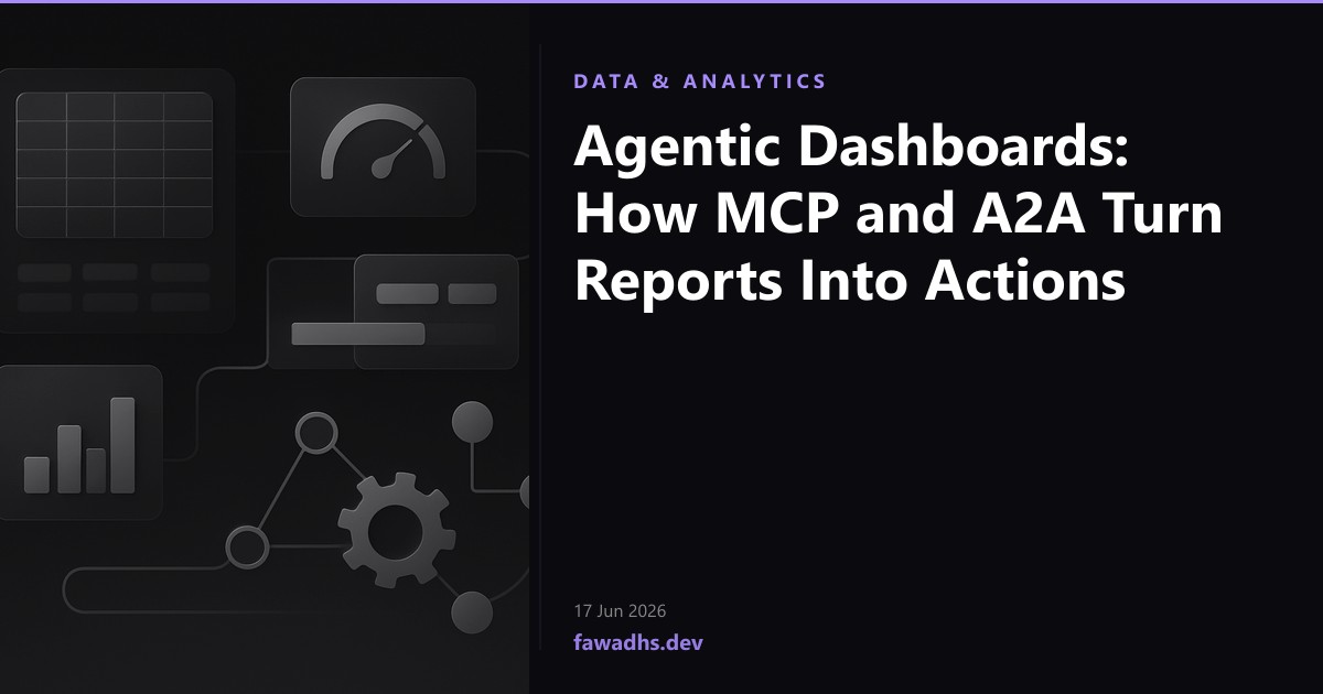 Agentic Dashboards: How MCP and A2A Turn Reports Into Actions