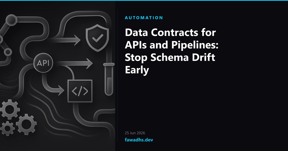 Data Contracts for APIs and Pipelines: Stop Schema Drift Early