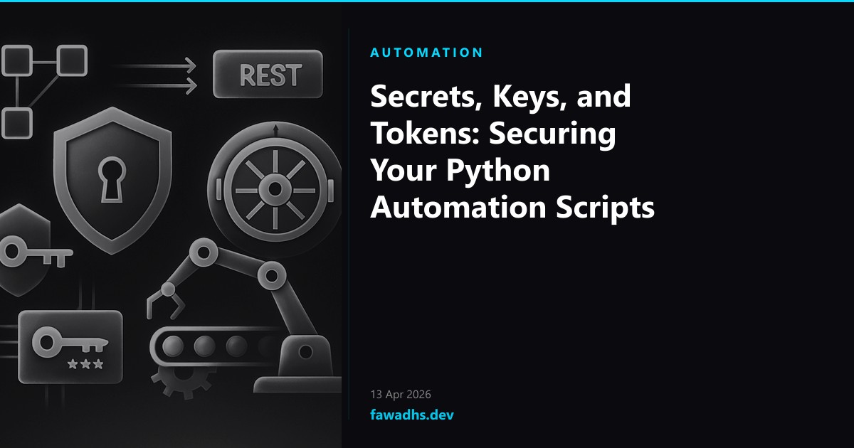 Secrets, Keys, and Tokens: Securing Your Python Automation Scripts