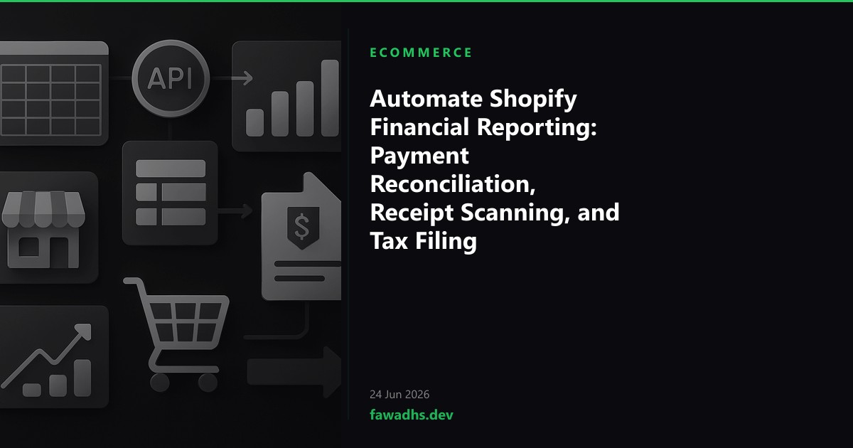 Automate Shopify Financials: Payment Reconciliation, Receipt Scanning, and Tax Filing