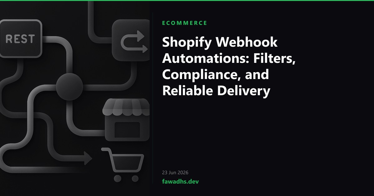 Shopify Webhook Automations: Filters, Compliance, and Reliable Delivery