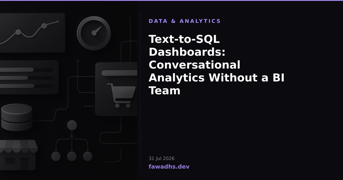 Text-to-SQL Dashboards: Conversational Analytics Without a BI Team